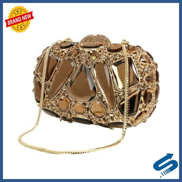 Rhinestone Crystal Evening Clutch Purse Formal Sparkly Handbag Prom
